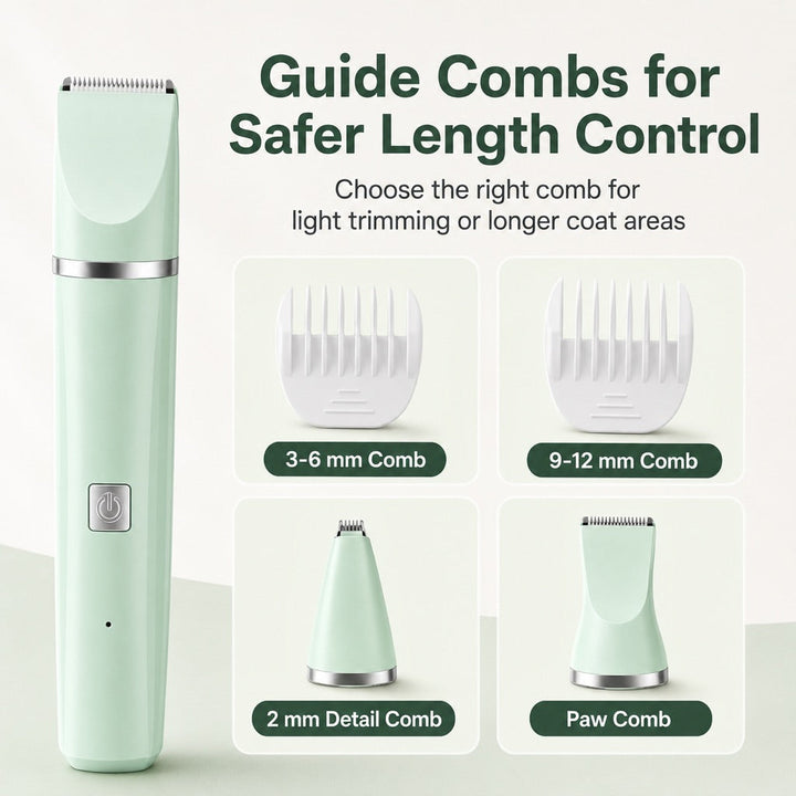 4-in-1 Cordless Pet Grooming Trimmer for Dogs & Cats