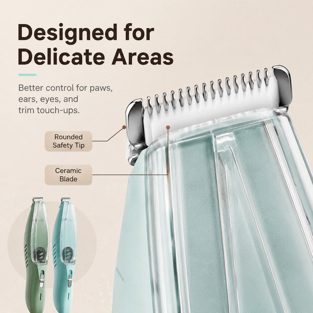 Pet Paw Trimmer with Built-In Vacuum for Cats & Dogs
