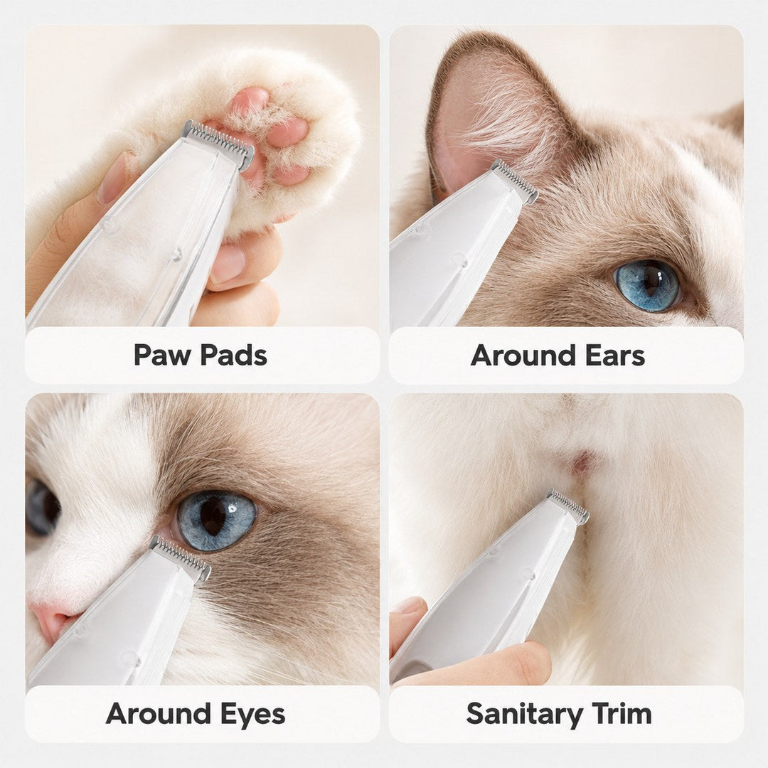 Pet Paw Trimmer with Built-In Vacuum for Cats & Dogs