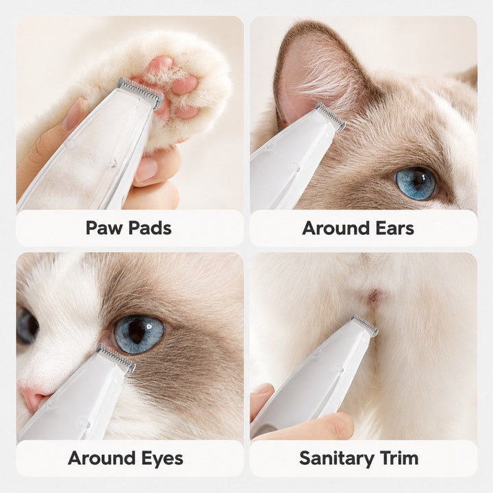 Pet Paw Trimmer with Built-In Vacuum for Cats & Dogs