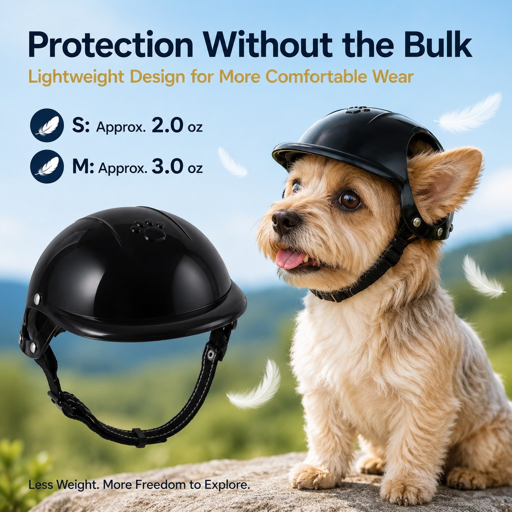 Lightweight Pet Protective Helmet for Car Rides & Outdoor Adventures