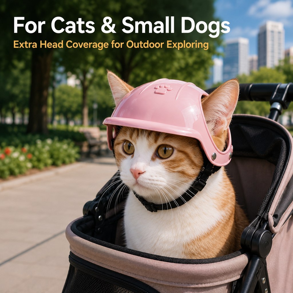 Lightweight Pet Protective Helmet for Car Rides & Outdoor Adventures