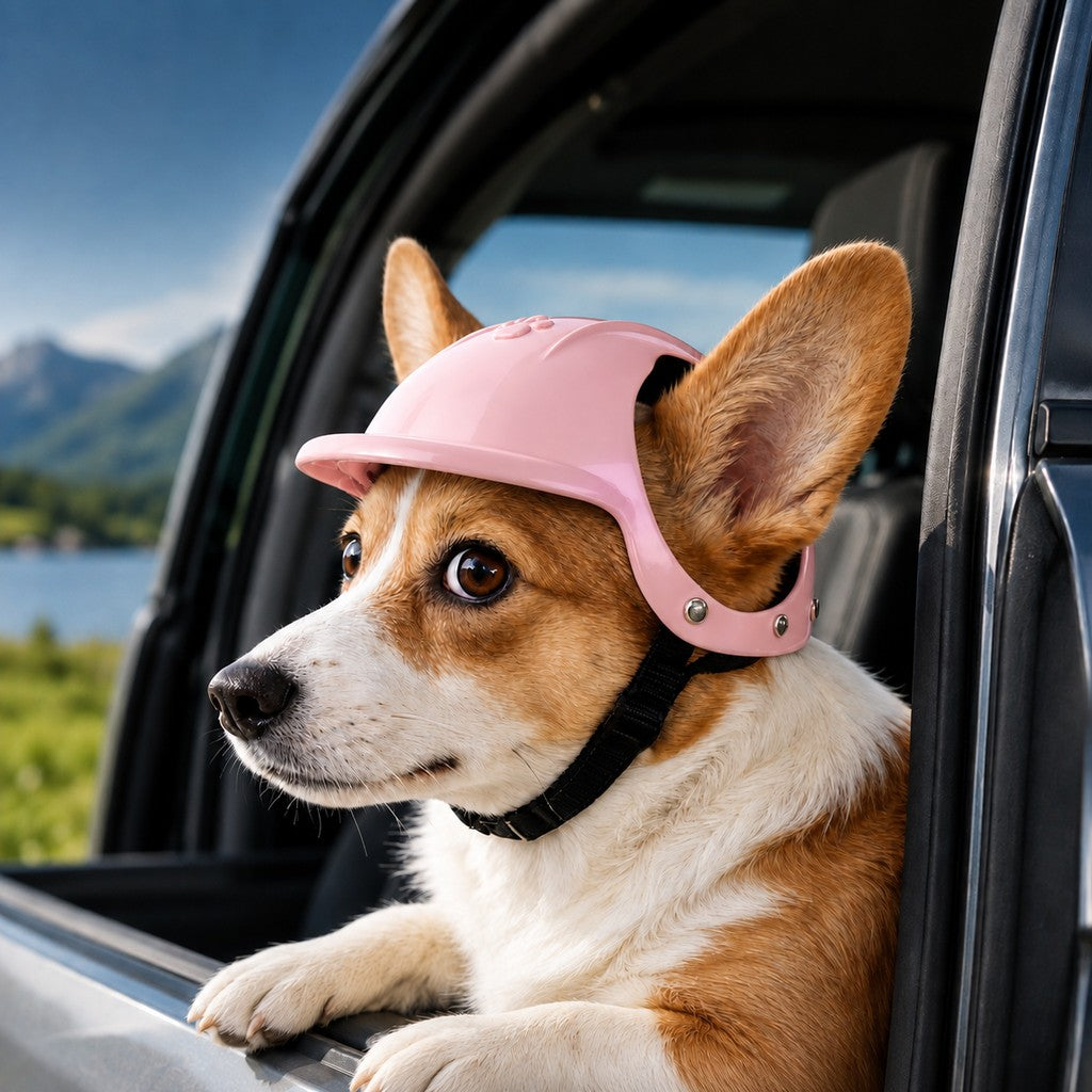 Lightweight Pet Protective Helmet for Car Rides & Outdoor Adventures