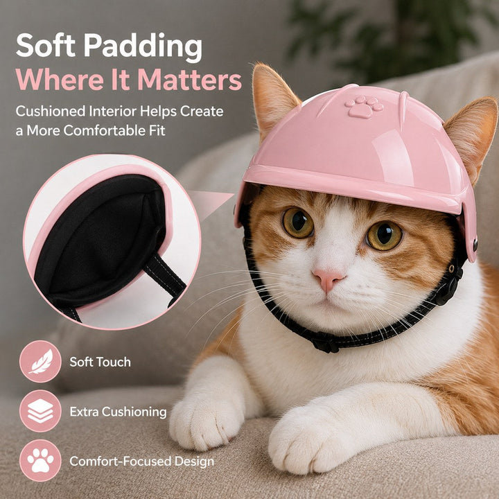 Lightweight Pet Protective Helmet for Car Rides & Outdoor Adventures