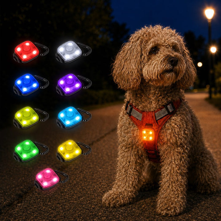 Clip-On Pet Safety Light for Night Walks | Helps Dogs & Cats Stay Visible After Dark