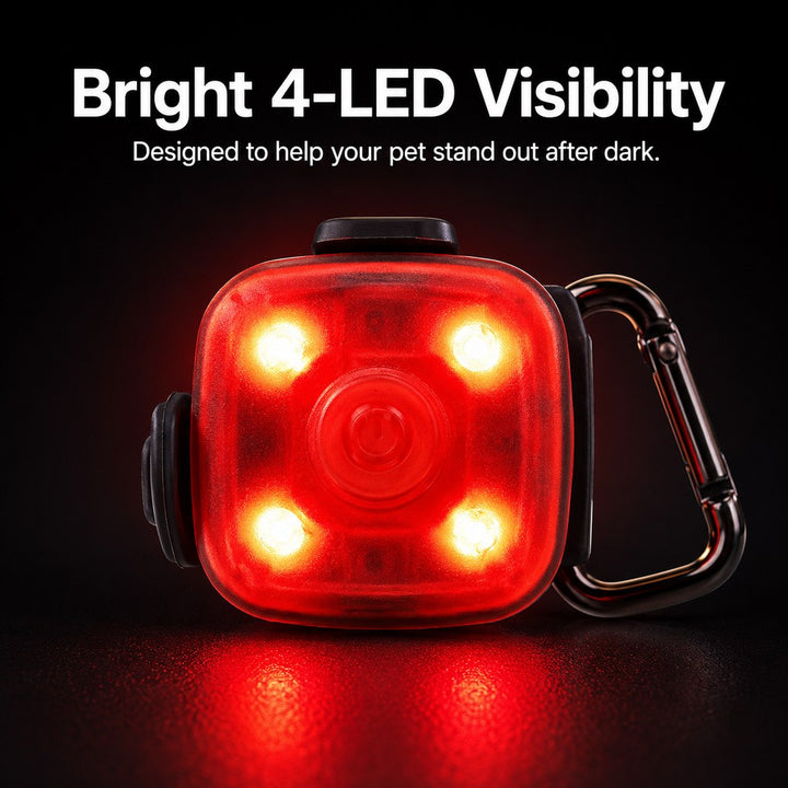 Clip-On Pet Safety Light for Night Walks | Helps Dogs & Cats Stay Visible After Dark