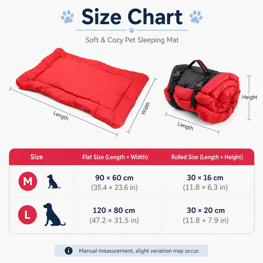 Portable Outdoor Dog Bed for Camping &Car Travel | Roll-Up Mat for Clean, Comfortable Rest