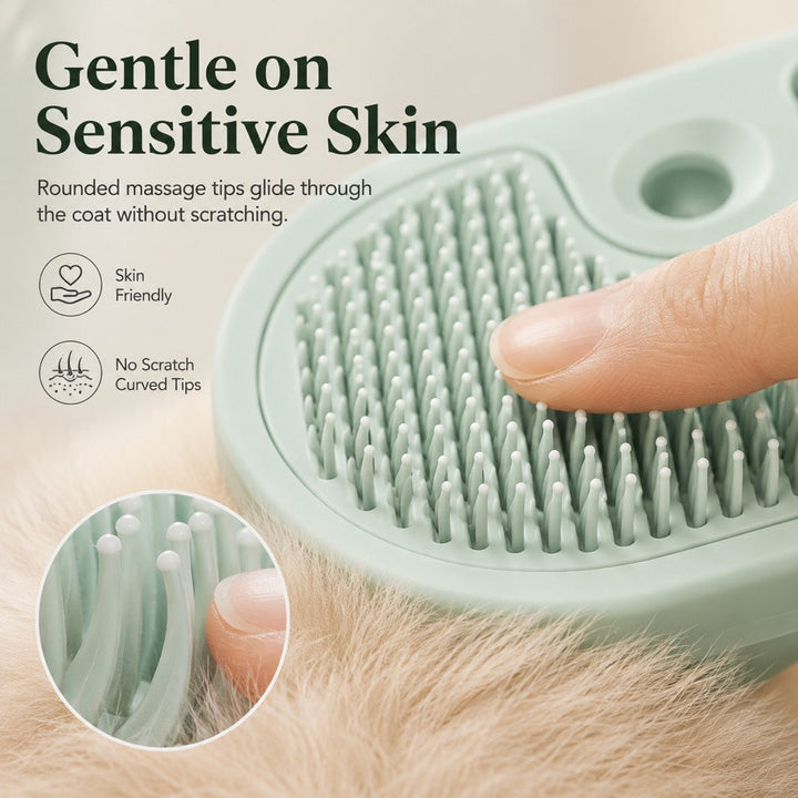 Pet Spray Grooming Brush for Cats & Dogs