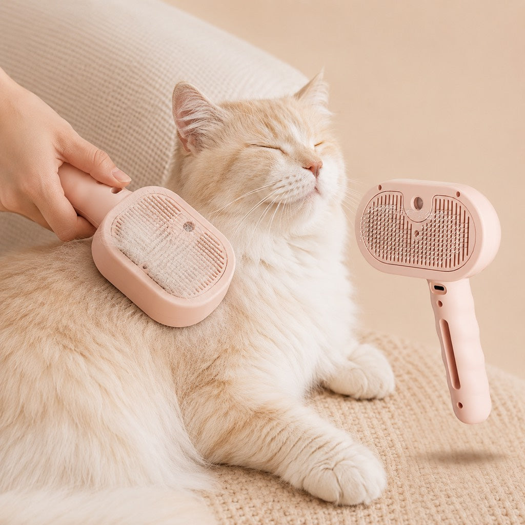 Pet Spray Grooming Brush for Cats & Dogs