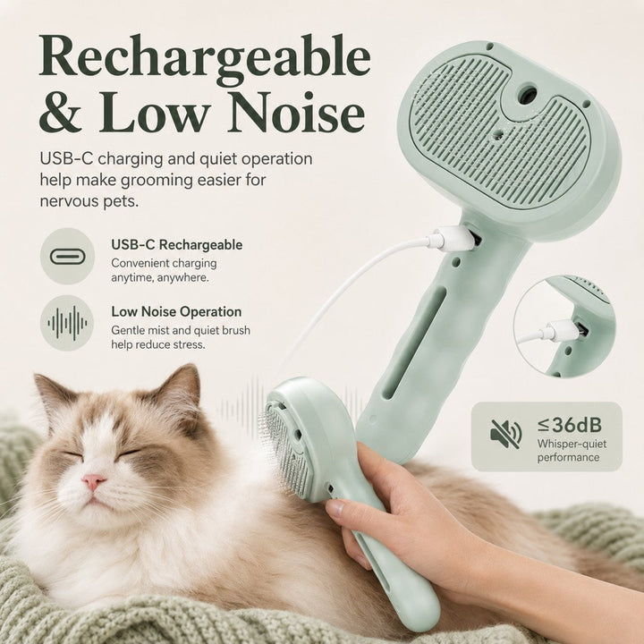 Pet Spray Grooming Brush for Cats & Dogs