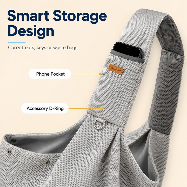 Crossbody Pet Sling Carrier for Small Dogs & Cats