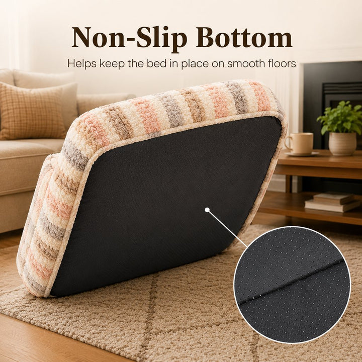 Cozy Plush Dog Sofa Bed for Living Rooms | Soft Bolstered Support for Everyday Naps