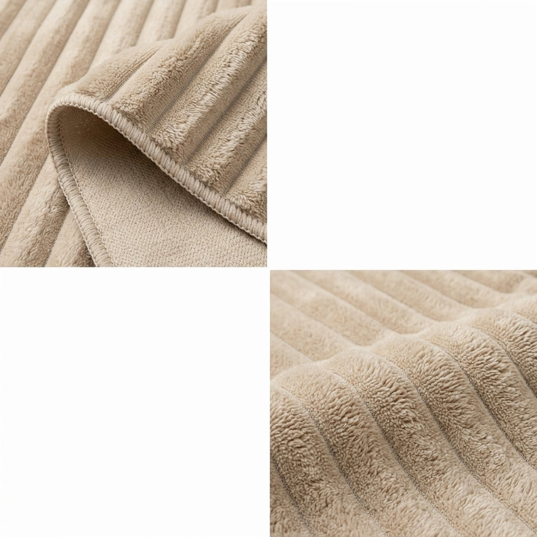 Plush Non Slip Sofa Cover with Ribbed Texture and Washable Design