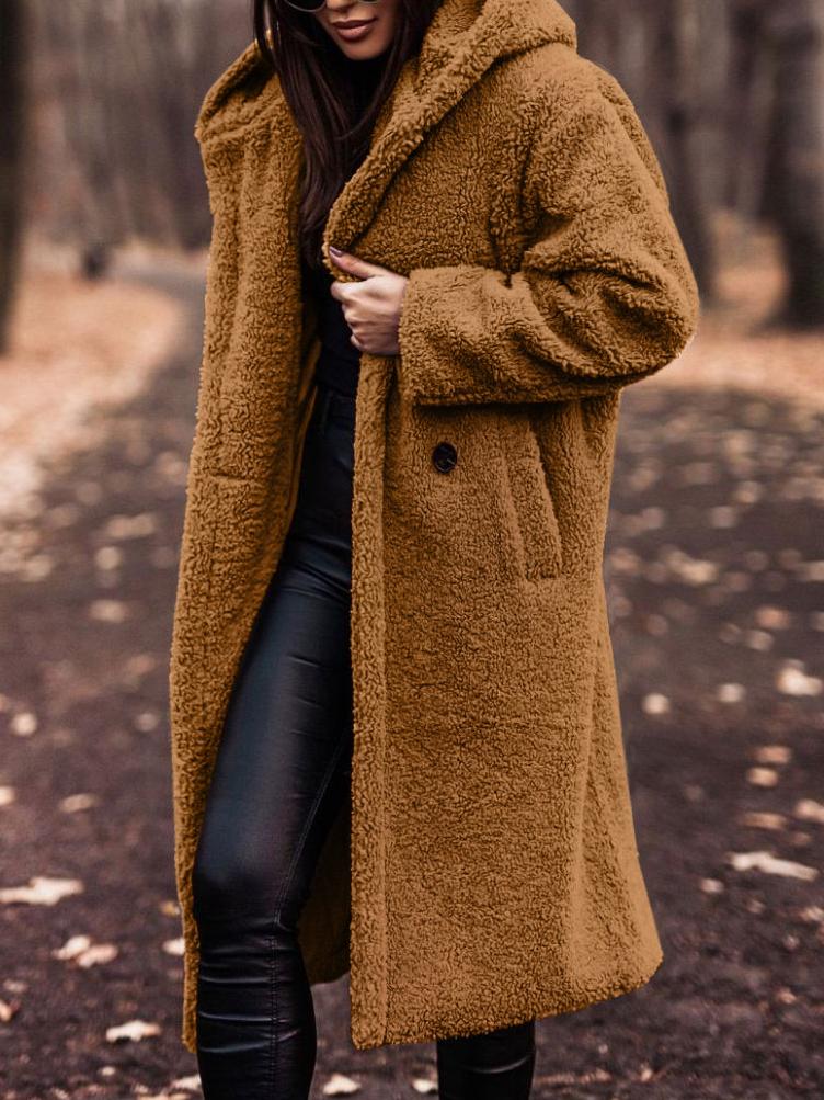 Long Hooded Teddy Coat for Women with Relaxed Fit (7)