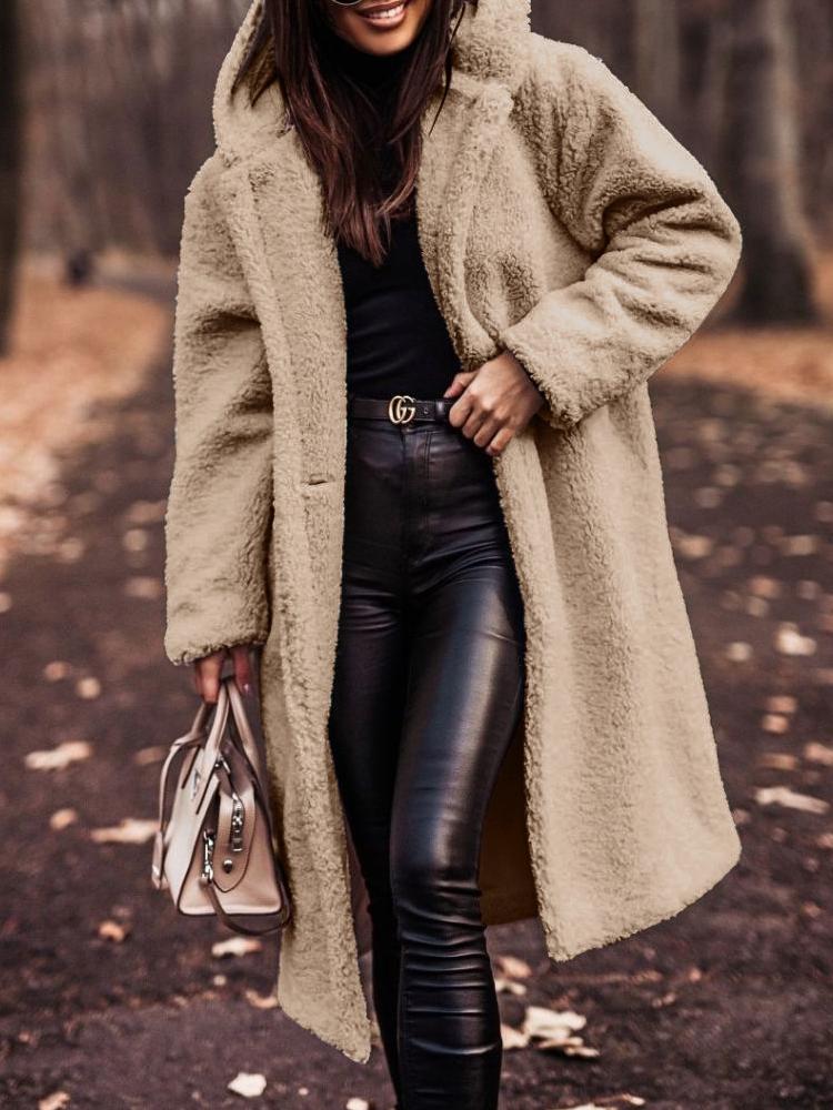 Long Hooded Teddy Coat for Women with Relaxed Fit (1)
