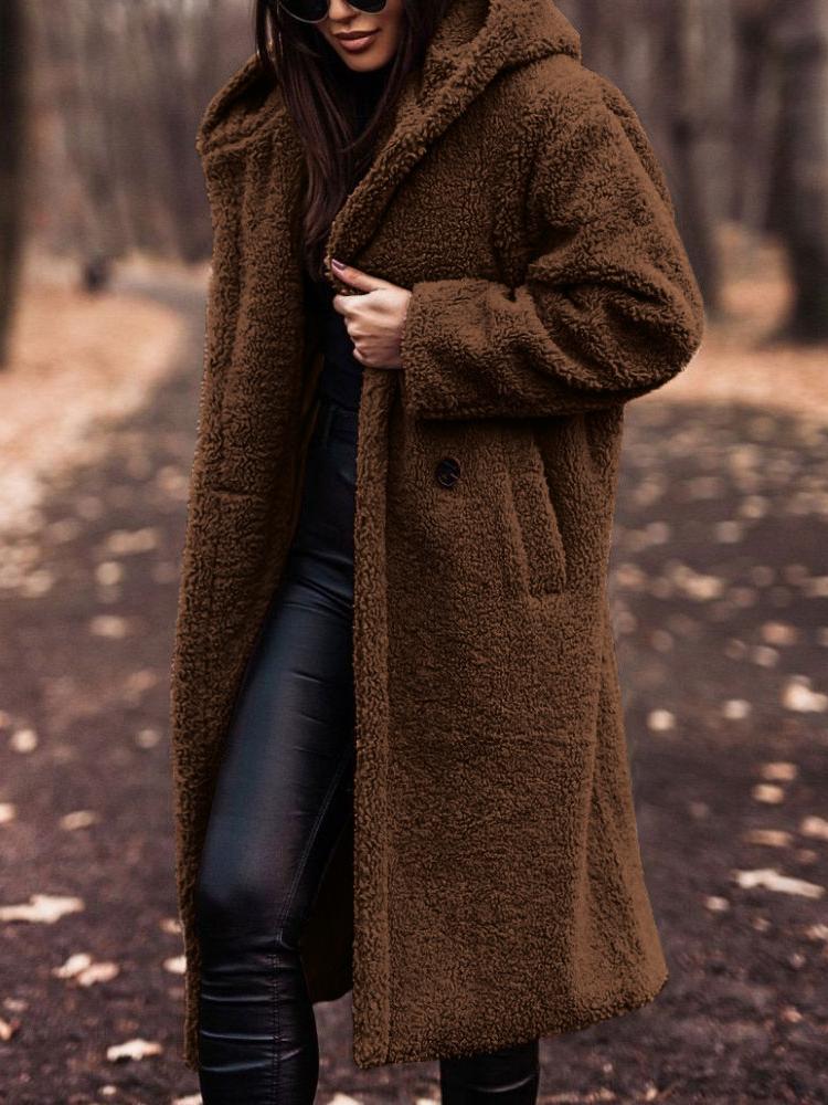 Long Hooded Teddy Coat for Women with Relaxed Fit (4)