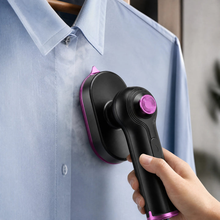 Portable Clothes Steamer with Ceramic Soleplate, 90° Handle & 60ml Water Tank
