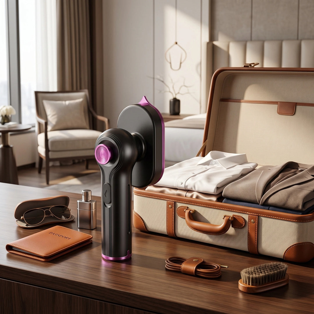 Portable Clothes Steamer with Ceramic Soleplate, 90° Handle & 60ml Water Tank