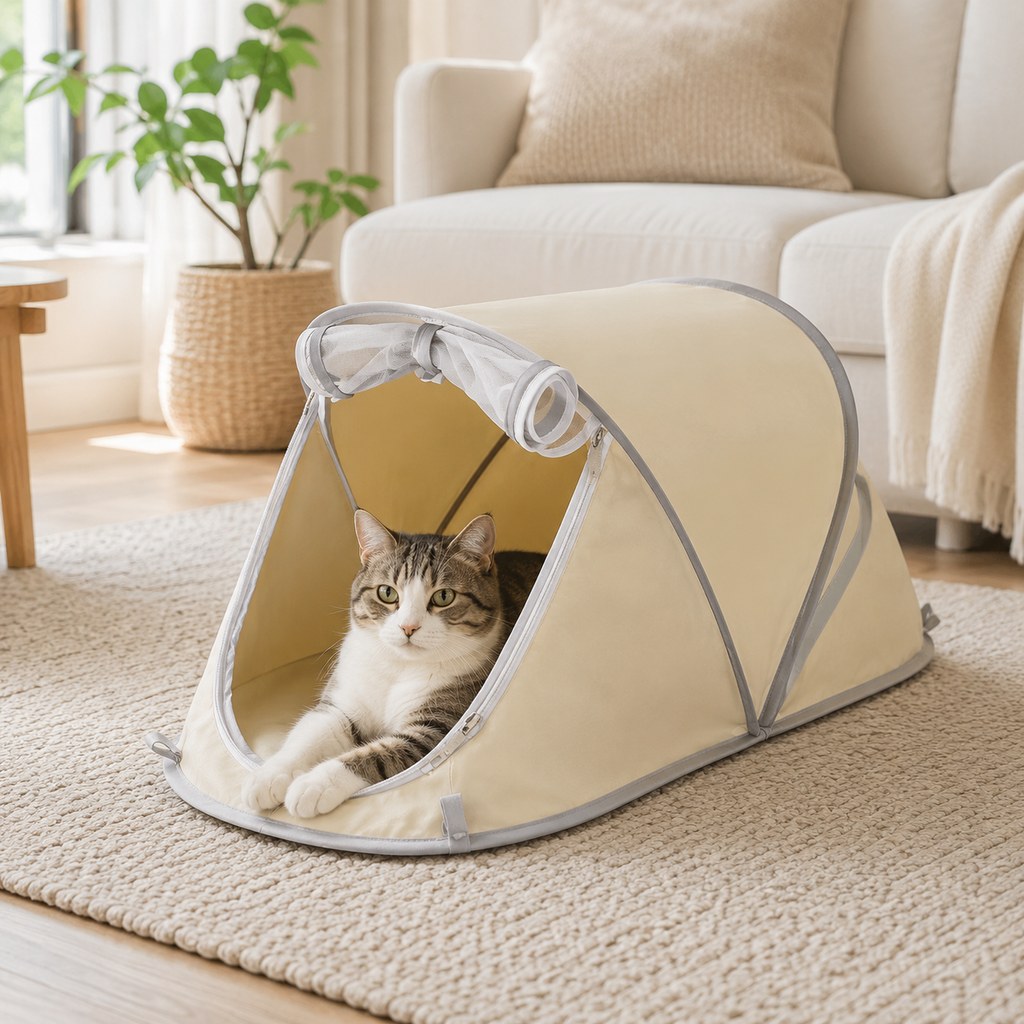 Portable Foldable Pet Tent for Cats & Small Dogs