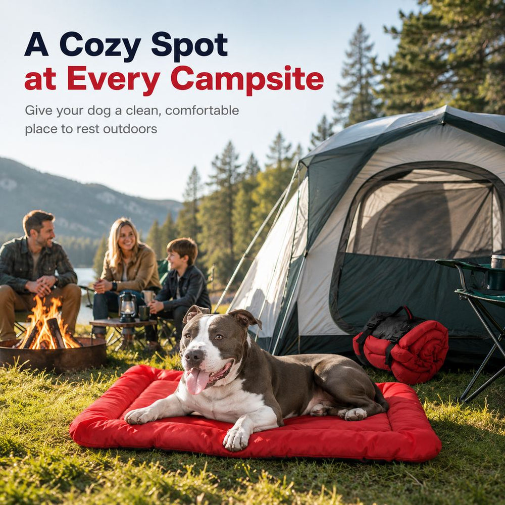 Portable Outdoor Dog Bed for Camping &Car Travel | Roll-Up Mat for Clean, Comfortable Rest
