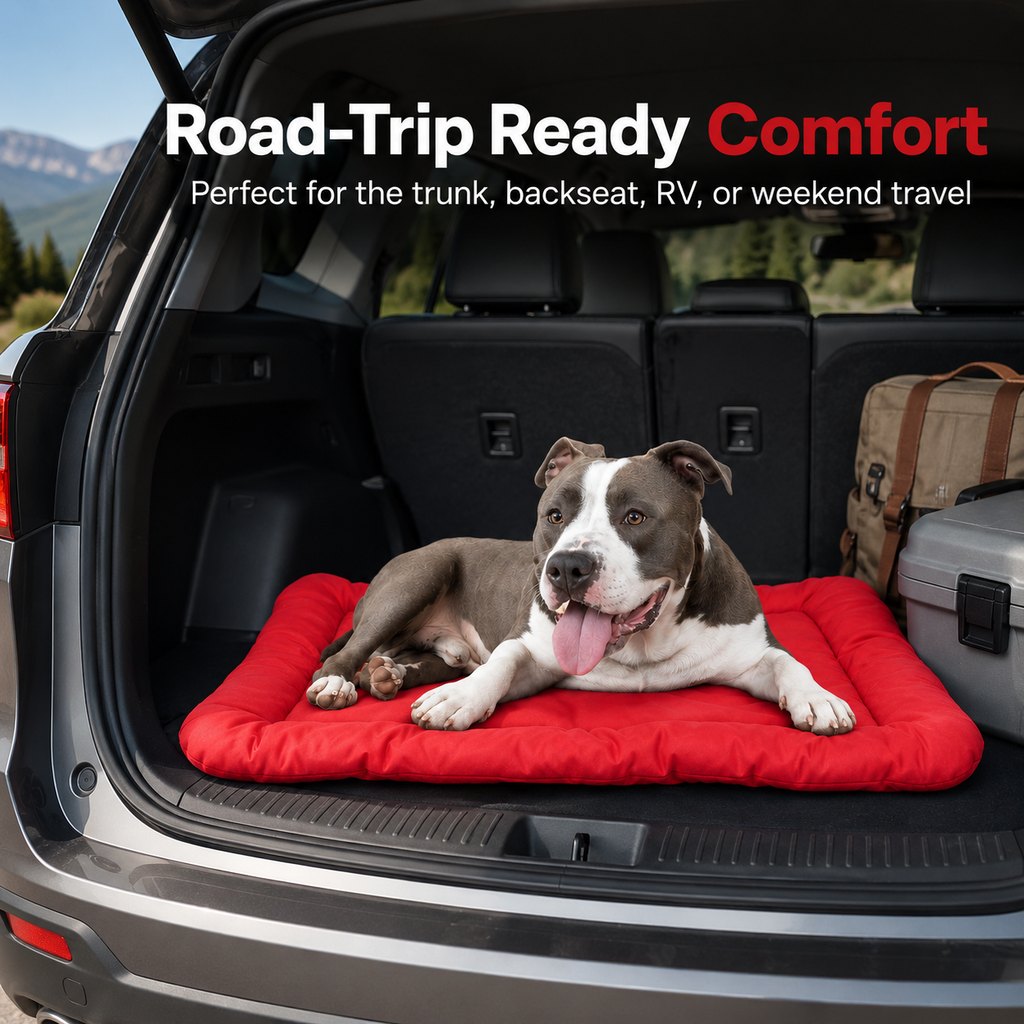 Portable Outdoor Dog Bed for Camping &Car Travel | Roll-Up Mat for Clean, Comfortable Rest
