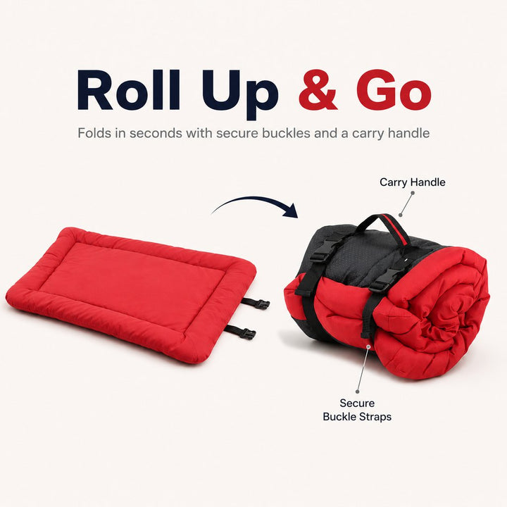 Portable Outdoor Dog Bed for Camping &Car Travel | Roll-Up Mat for Clean, Comfortable Rest