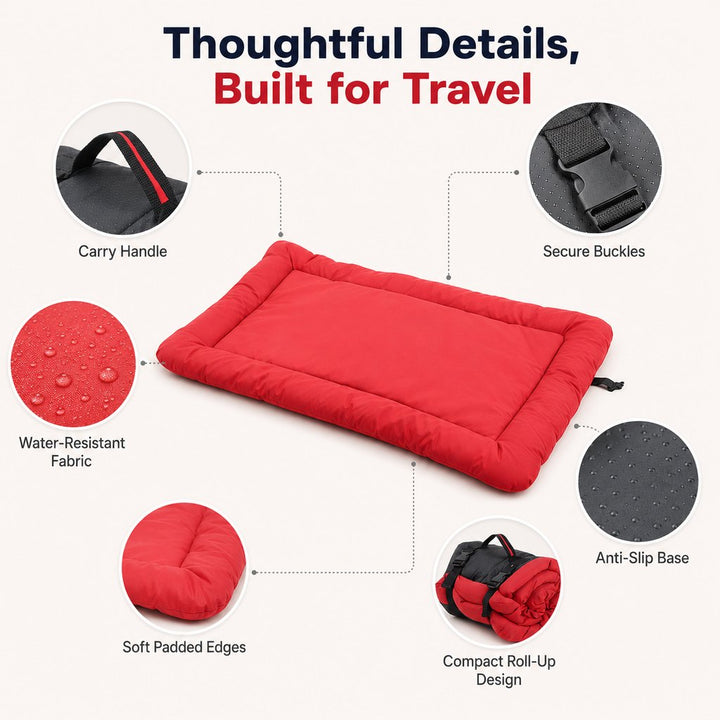 Portable Outdoor Dog Bed for Camping &Car Travel | Roll-Up Mat for Clean, Comfortable Rest