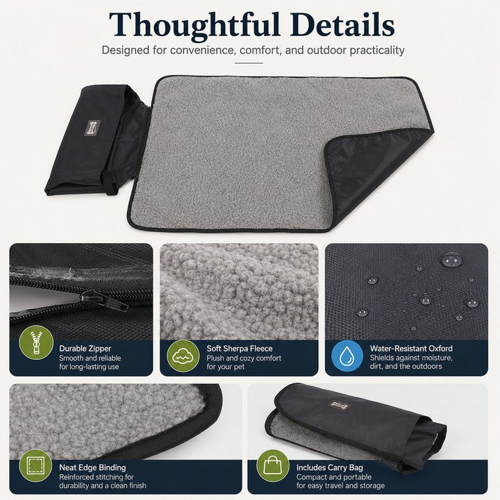 Portable Outdoor Pet Mat with Carry Bag