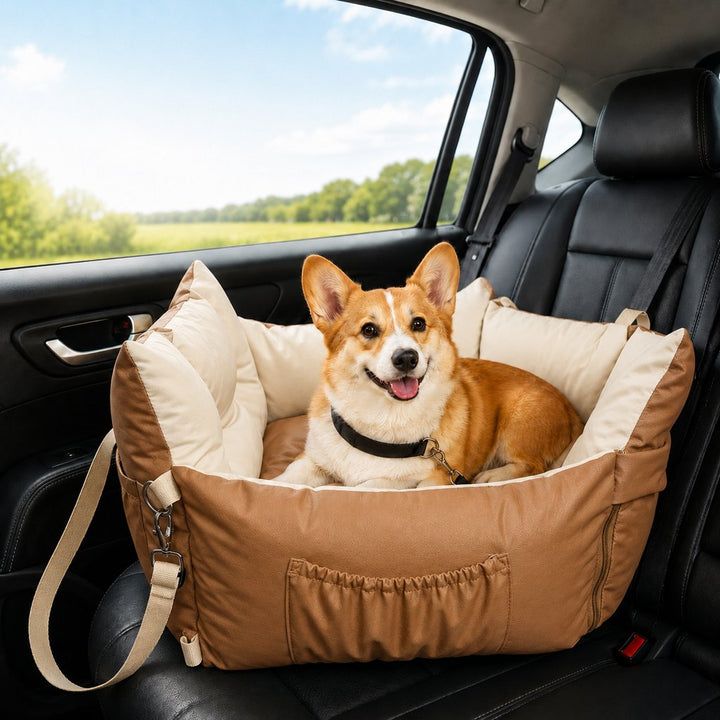 Portable Pet Car Bed for Road Trips, Camping & Home Lounging