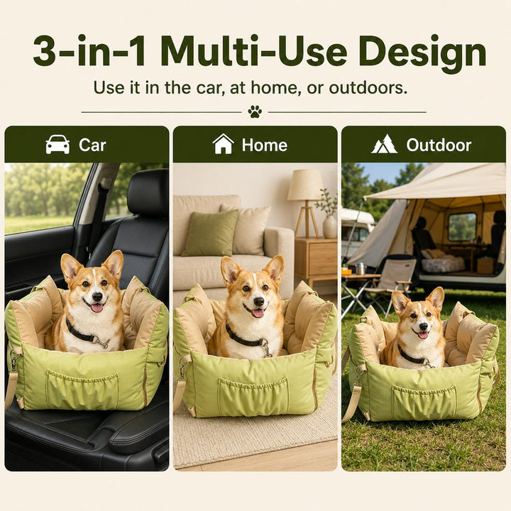 Portable Pet Car Bed for Road Trips, Camping & Home Lounging