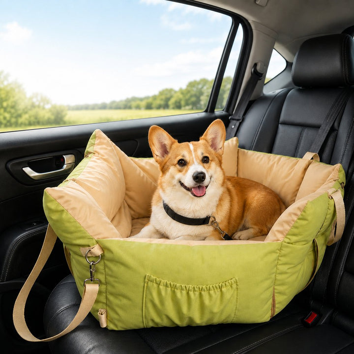Portable Pet Car Bed for Road Trips, Camping & Home Lounging