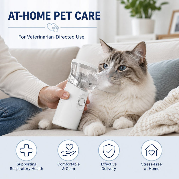 Portable Pet Mist Care Kit for Dogs & Cats | Rechargeable Handheld Device with Two Masks