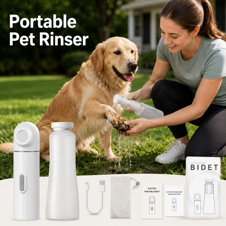 Portable Pet Rinser for Muddy Paws After Walks