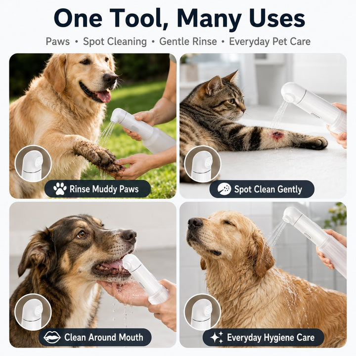 Portable Pet Rinser for Muddy Paws After Walks