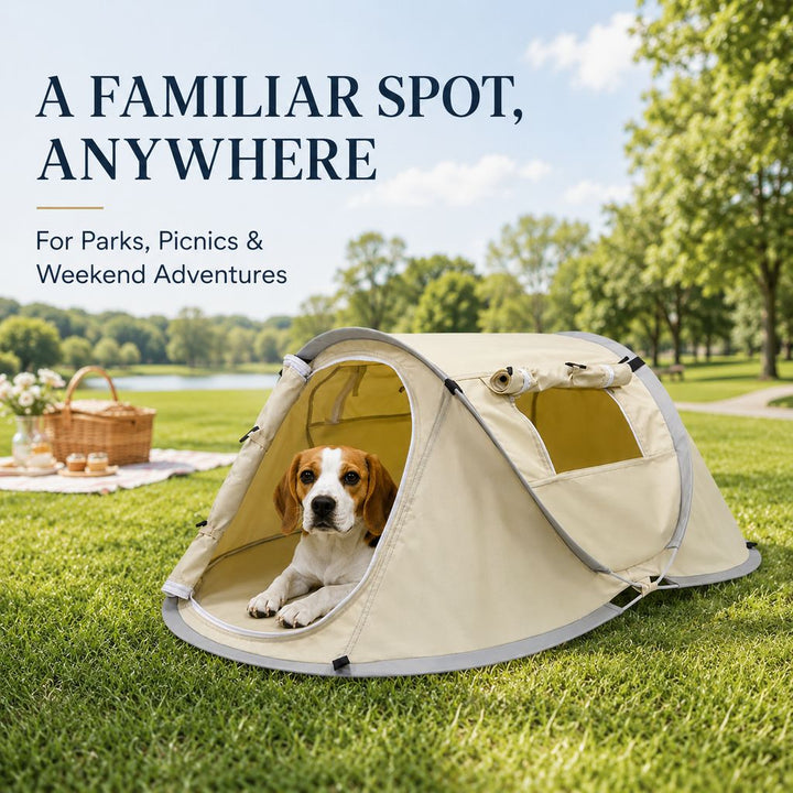 Portable Pop-Up Pet Tent for Home, Parks & Travel | A Familiar Rest Space for Cats & Small Dogs