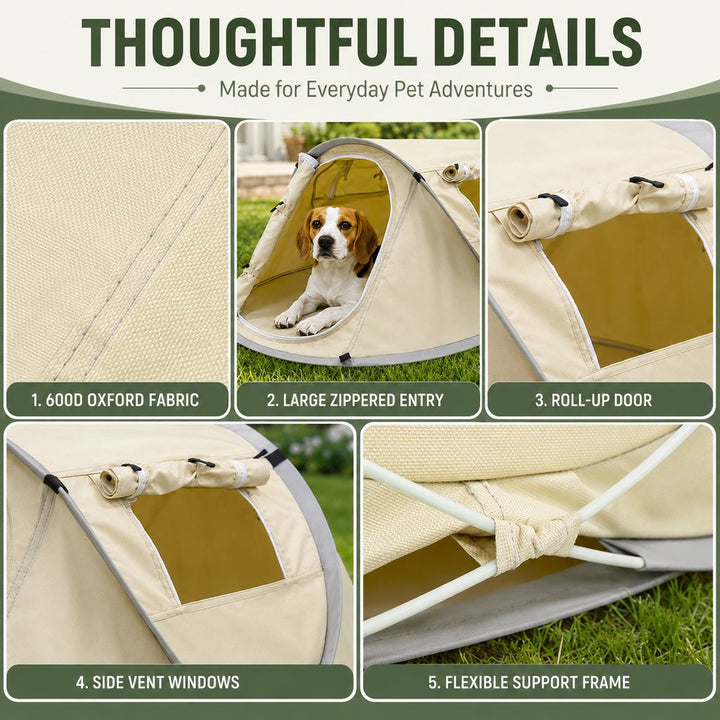 Portable Pop-Up Pet Tent for Home, Parks & Travel | A Familiar Rest Space for Cats & Small Dogs