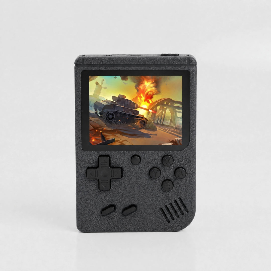 Portable Retro Gaming Console with 400+ Games, Rechargeable Battery & AV Cable