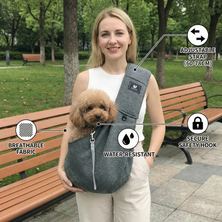 Portable Dog Carrier Sling Bag with Adjustable Shoulder Strap for Small Dogs