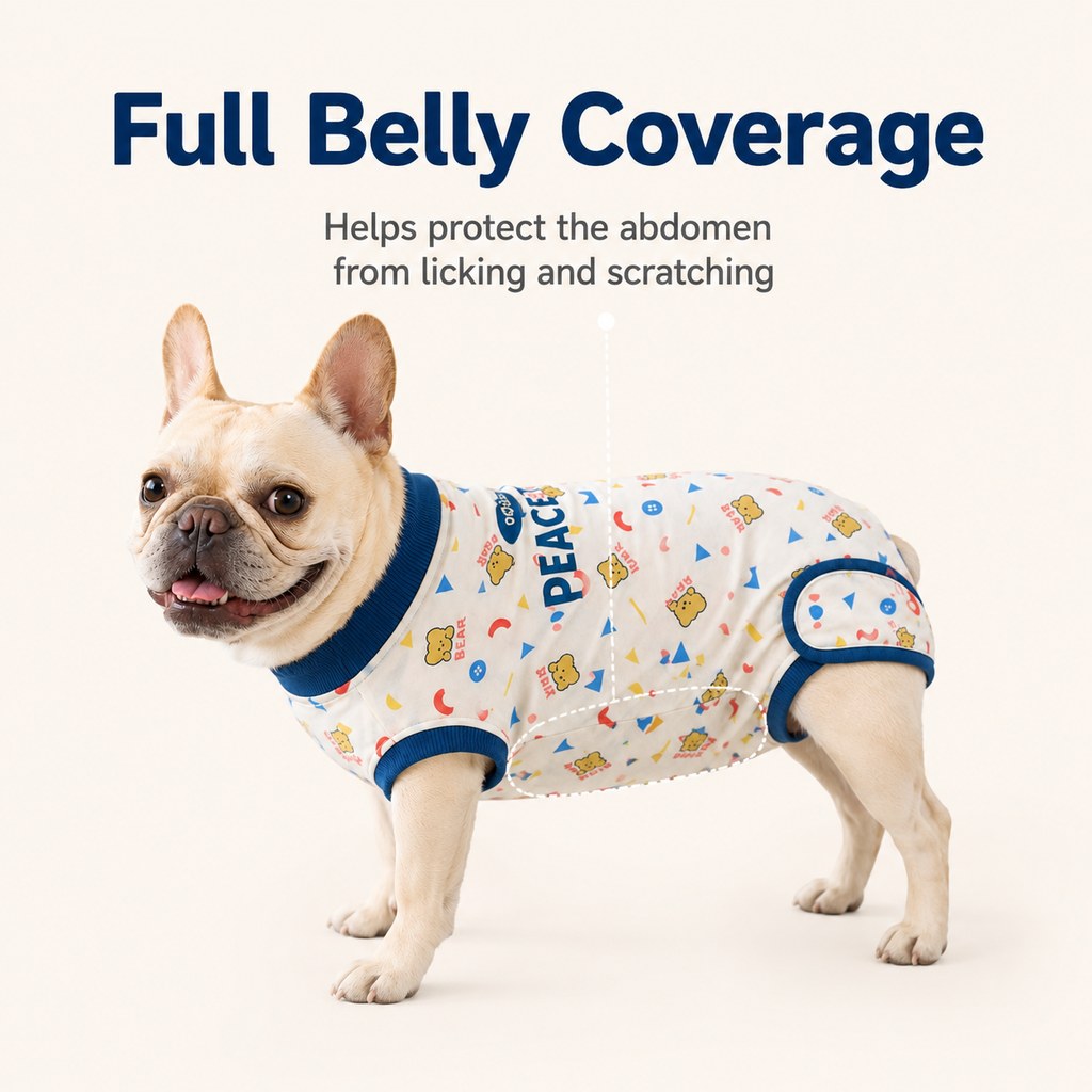 Dog Recovery Suit for Post-Surgery Belly Protection
