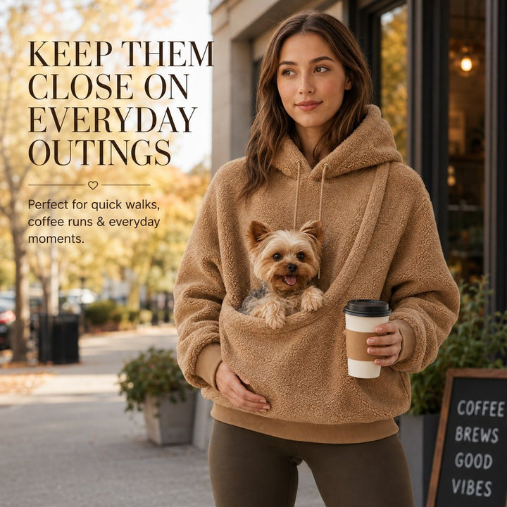 Pet Carrier Sherpa Hoodie for Small Dogs & Cats