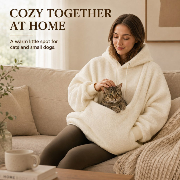 Pet Carrier Sherpa Hoodie for Small Dogs & Cats