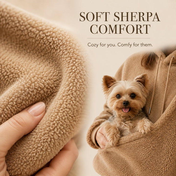 Pet Carrier Sherpa Hoodie for Small Dogs & Cats