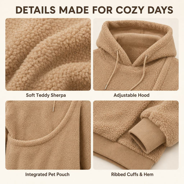 Pet Carrier Sherpa Hoodie for Small Dogs & Cats