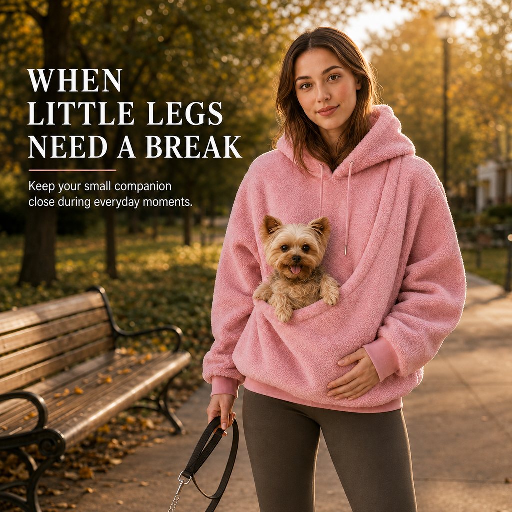Pet Carrier Sherpa Hoodie for Small Dogs & Cats
