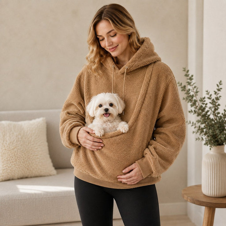Pet Carrier Sherpa Hoodie for Small Dogs & Cats
