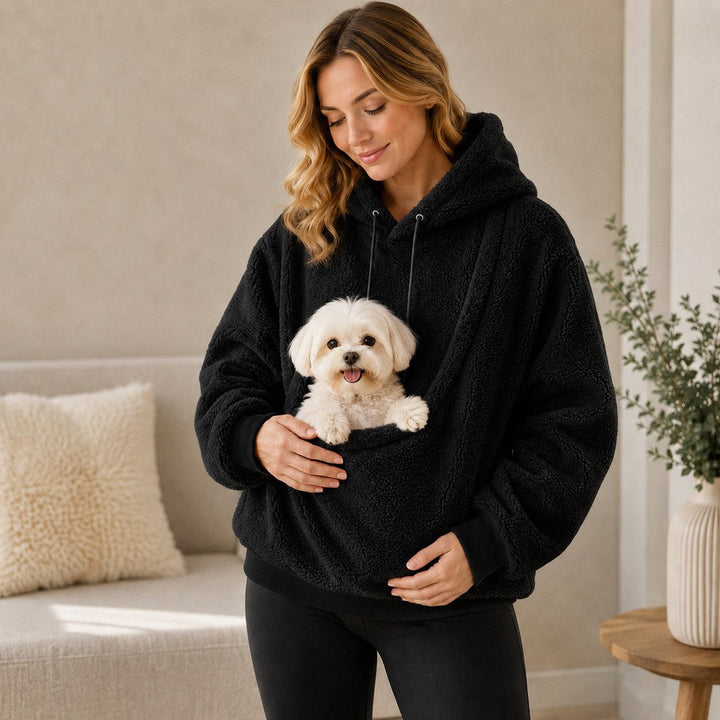 Pet Carrier Sherpa Hoodie for Small Dogs & Cats