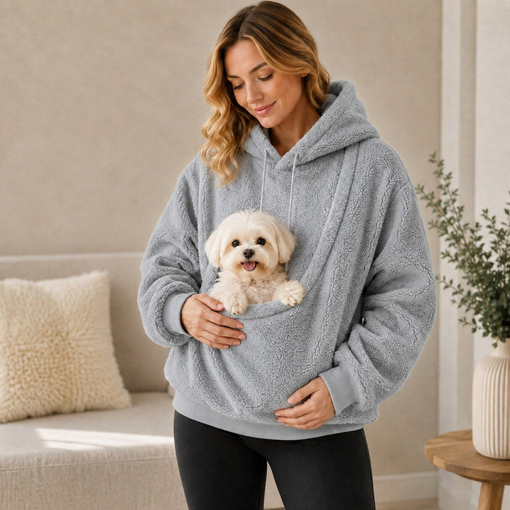 Pet Carrier Sherpa Hoodie for Small Dogs & Cats