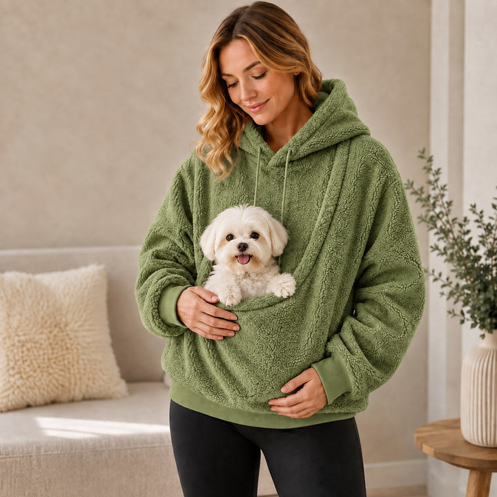 Pet Carrier Sherpa Hoodie for Small Dogs & Cats