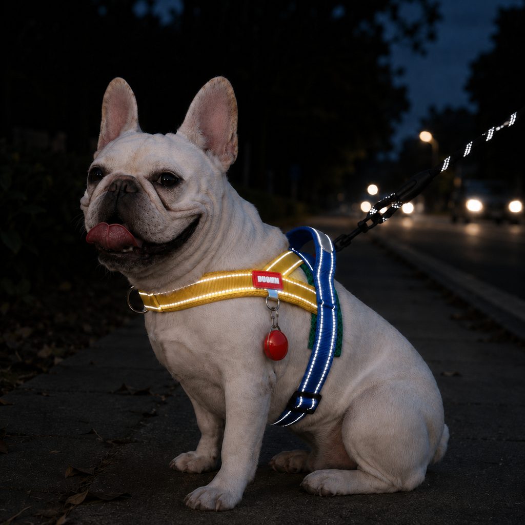 No-Choke French Bulldog Harness & Leash Set for Daily Walks