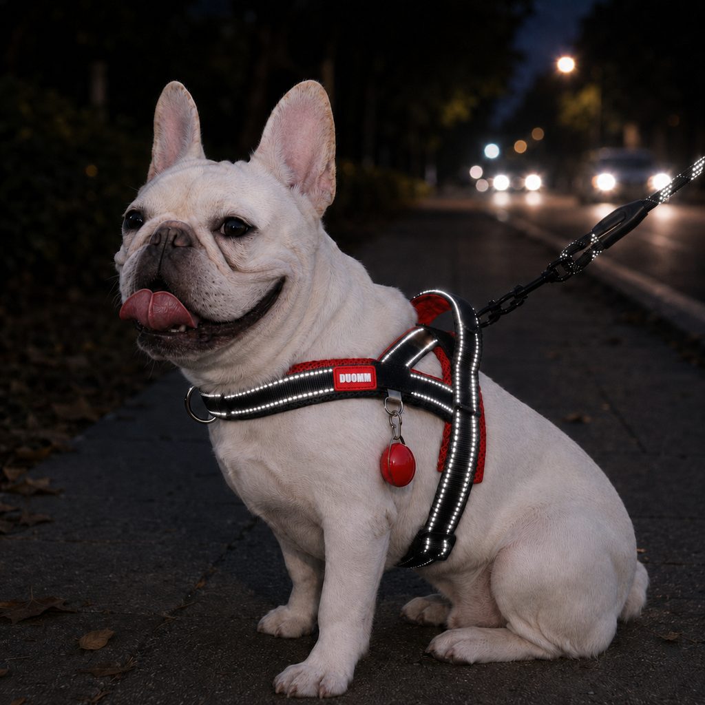 No-Choke French Bulldog Harness & Leash Set for Daily Walks